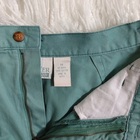 Shorts HIGH WAISTED Vintage Van Huesen For Her Size 14 Teal Green - Picture 7 of 9